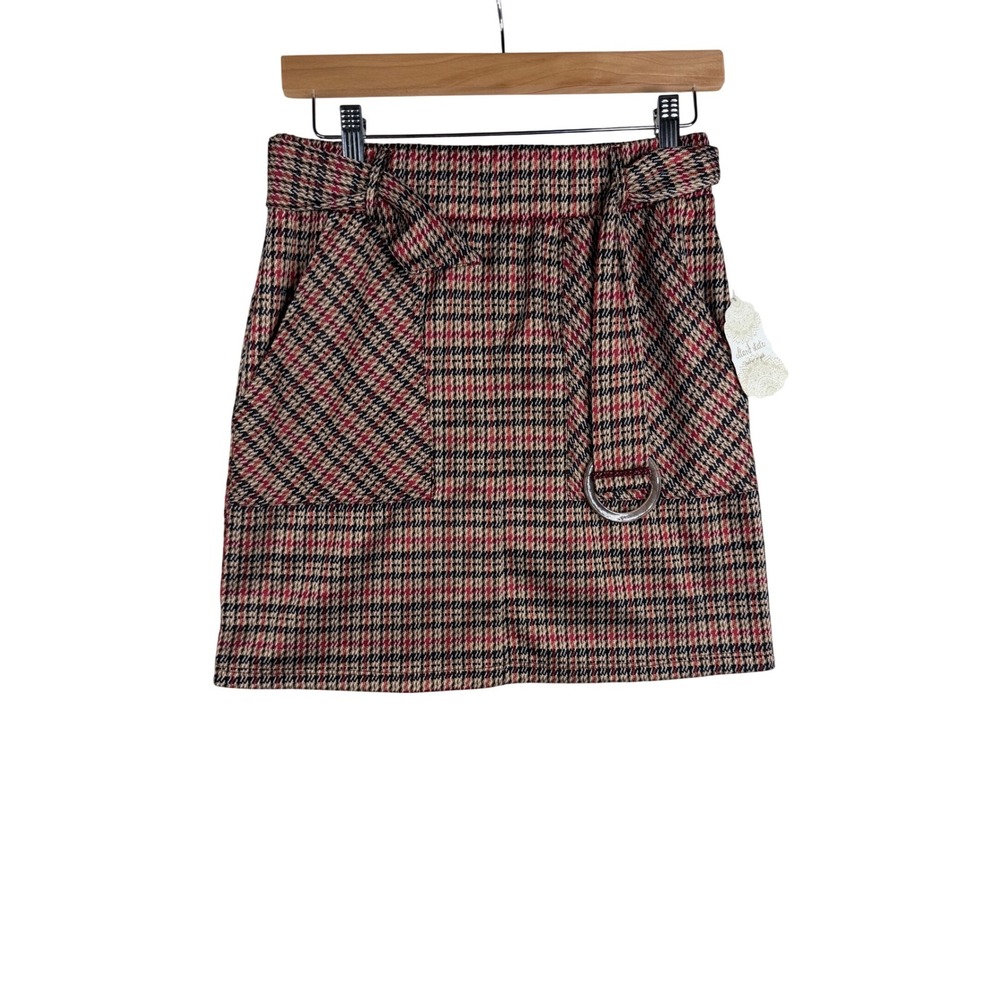 New Altar'd State High‎ Waisted Belted Mini Skirt size Medium Multicolor